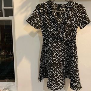 ✨BLACK DRESS WITH POLKA DOT FLOWERS✨